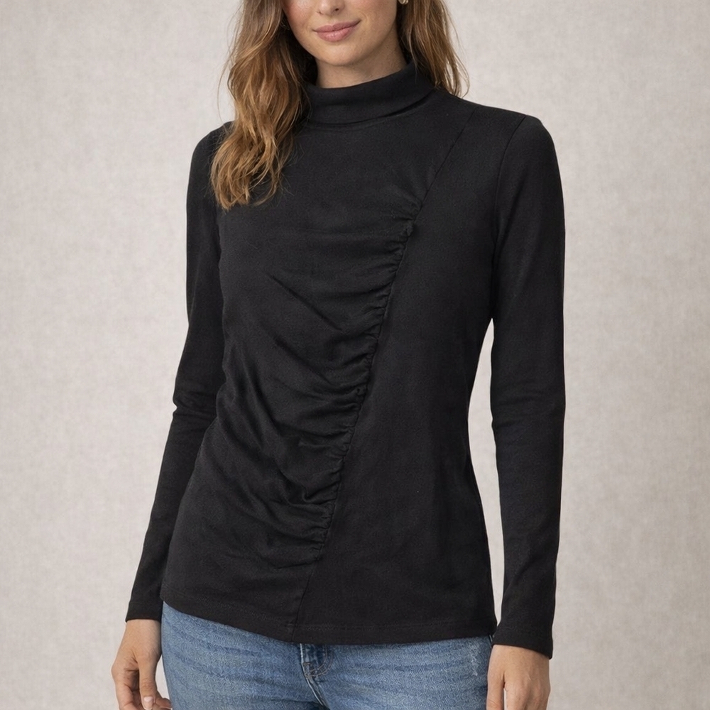House of Harlow 1960 and Revolve Elegant ruanched Black Women's Top Sz M
